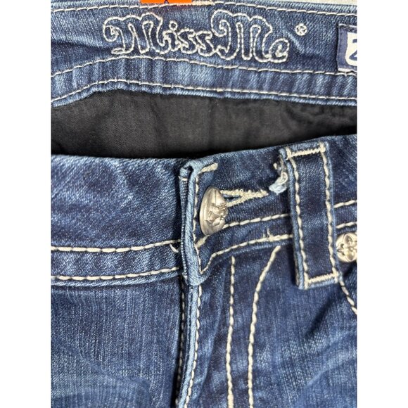 Miss Me Womens Jeans Size 27 Signature Rise Slim Boot Bling - Picture 3 of 10